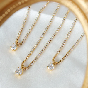 All Over Diamond Gold Necklace