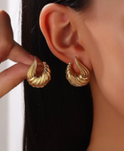 Feathery Gold Earrings