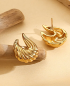 Feathery Gold Earrings