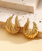 Feathery Gold Earrings