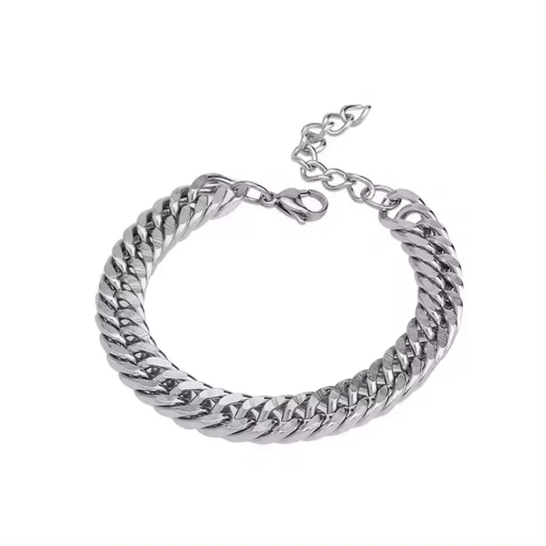 Chunky Silver Men Bracelet