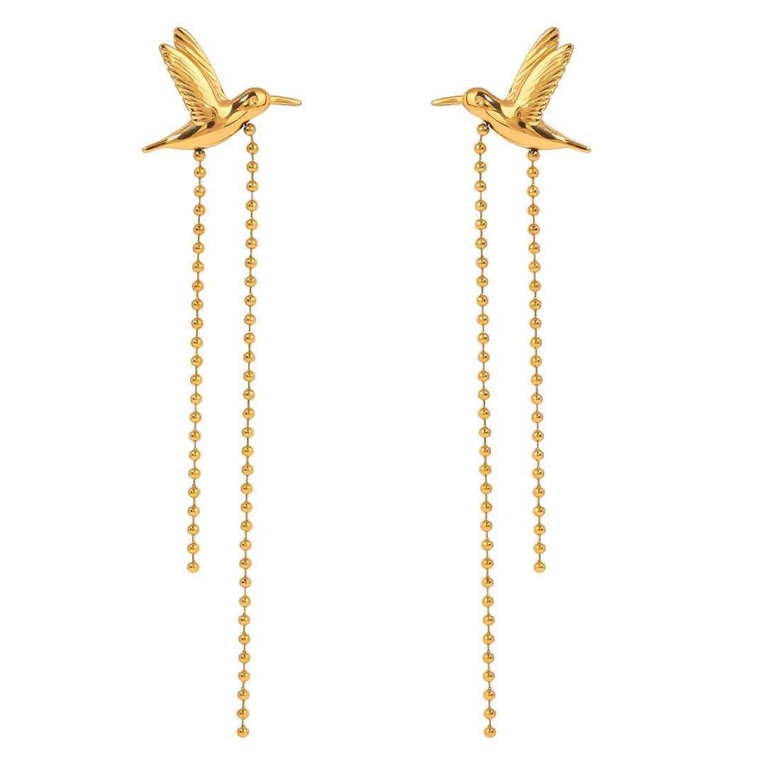 Flying Bird Long Earrings