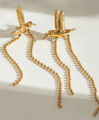 Flying Bird Long Earrings