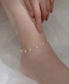 Mians Pearl Gold Anklet