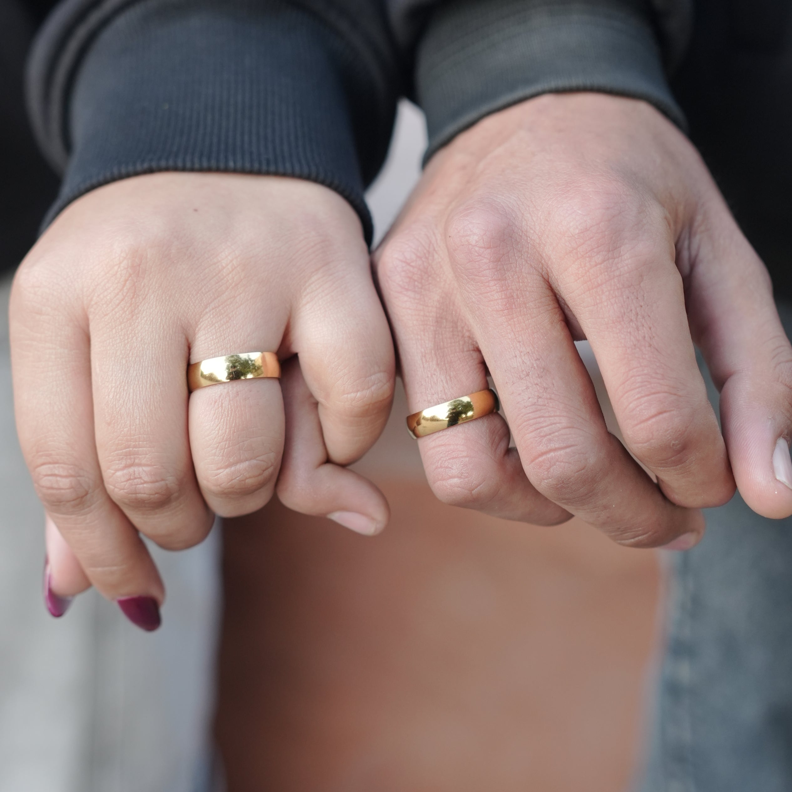 Goldi Bands Couple Rings Combo