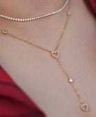 Ivia Long Heart Diamond Necklace