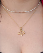 Cupid Heart Gold Necklace