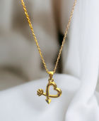 Cupid Heart Gold Necklace