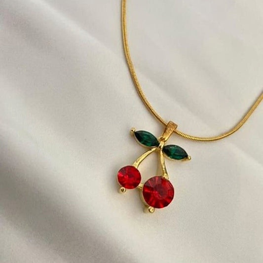 Red Cherries Pookie Necklace