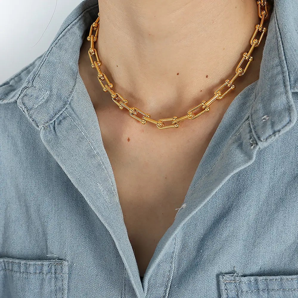 Liliana Linked Gold Necklaces