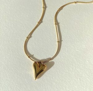 Amour Heart Gold Necklace