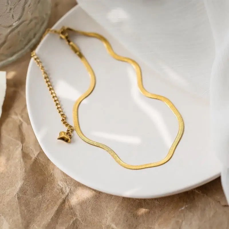 Herringbone Gold and Silver Necklace