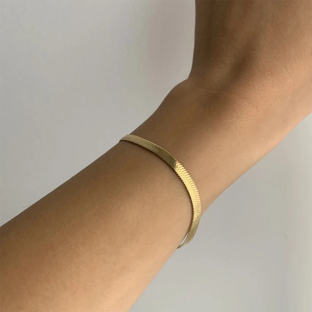 Herringbone Gold Bracelet