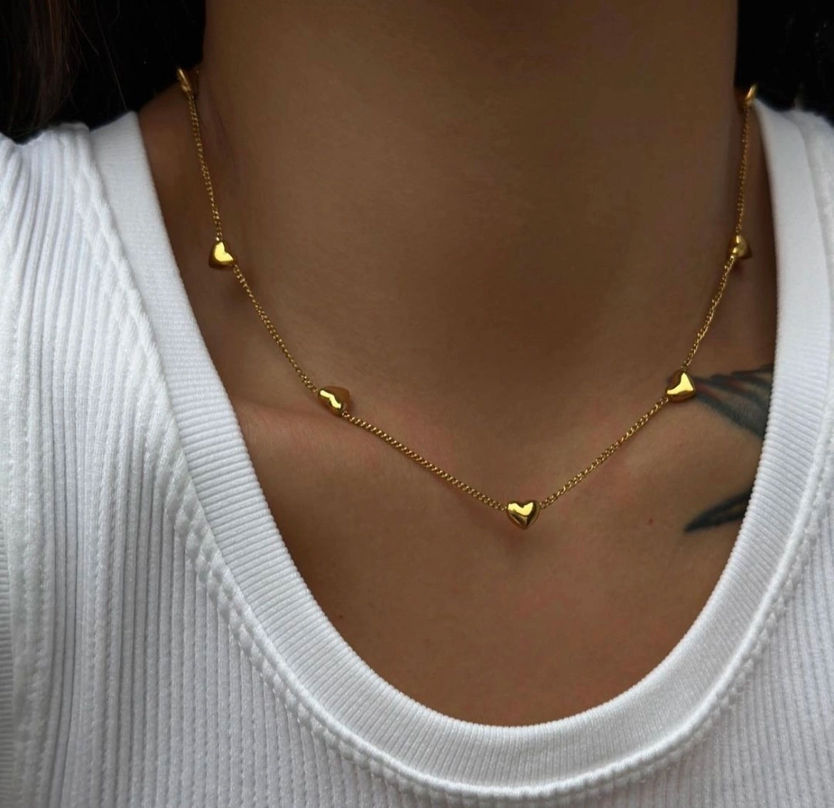 Lover Gold Heart Necklace