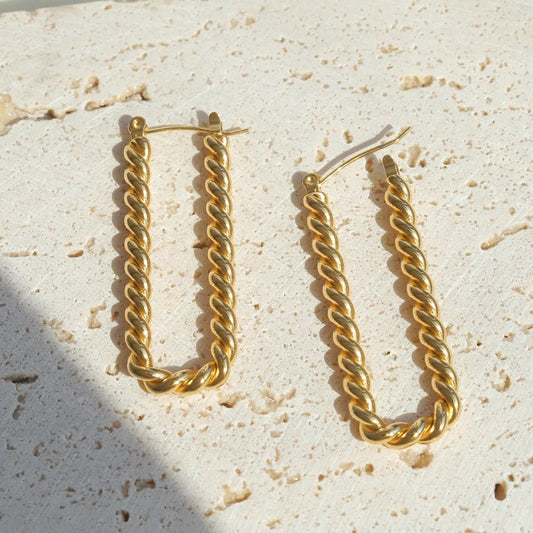 Karina Twisted Gold Hoops