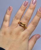 Screw Nail Gold Ring