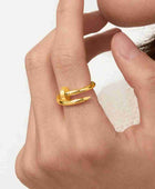 Screw Nail Gold Ring