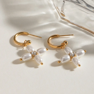 Atlive Pearl Flower Earrings