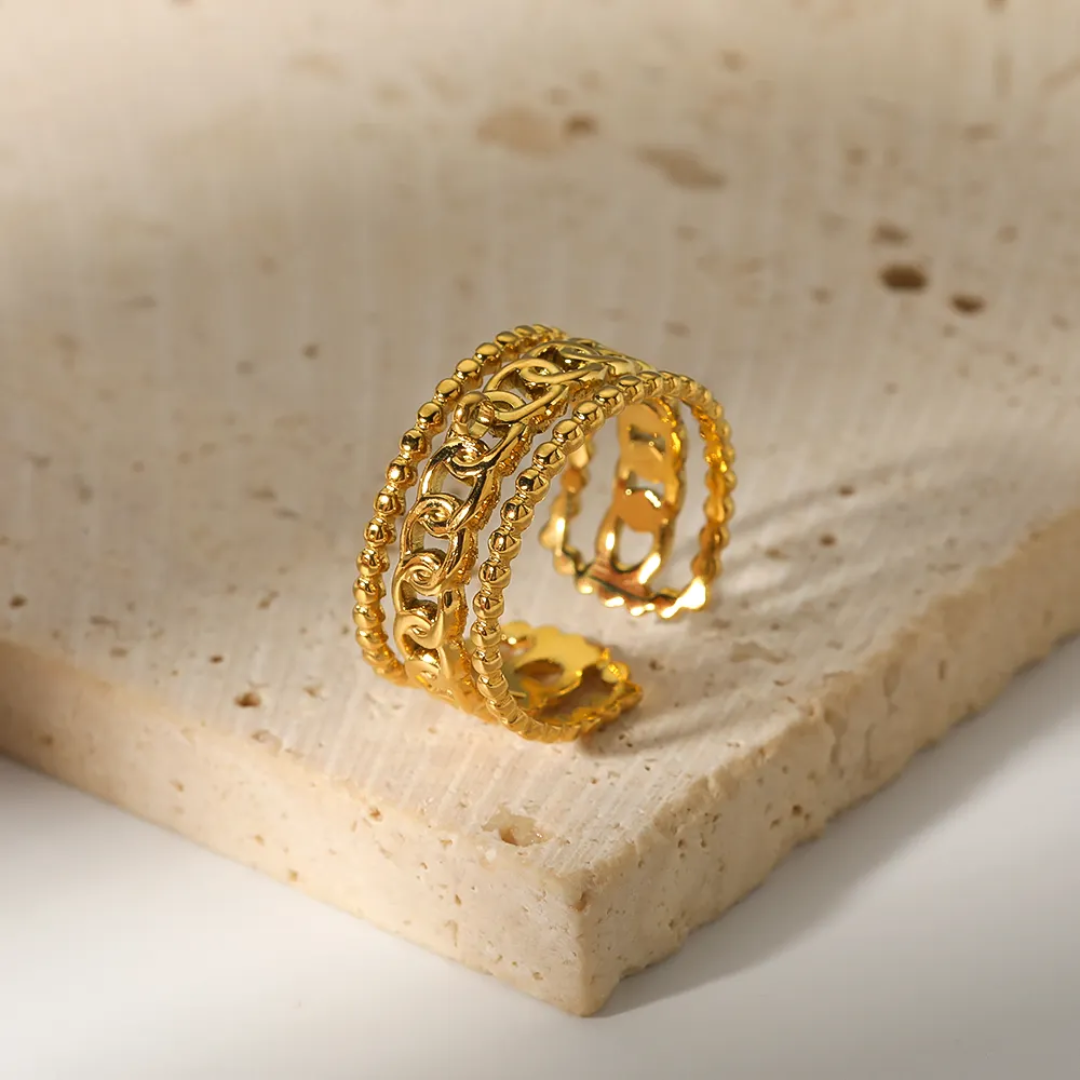 Kristi Linked Gold Ring