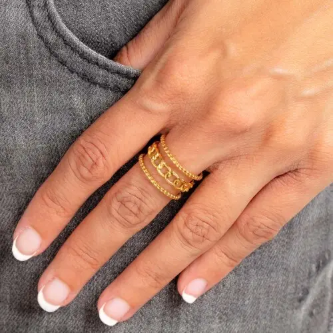 Kristi Linked Gold Ring