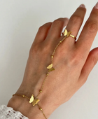 Classy Gold Butterfly Handchain