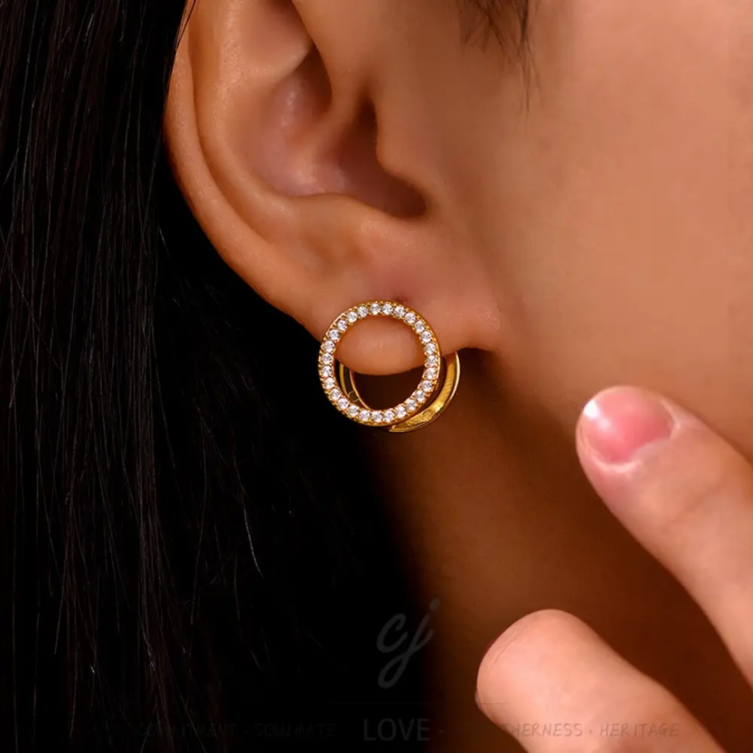 Neil Reversible Gold Earrings