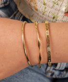 Curvy Thin Gold Bangle