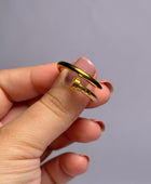 Screw Nail Gold Ring