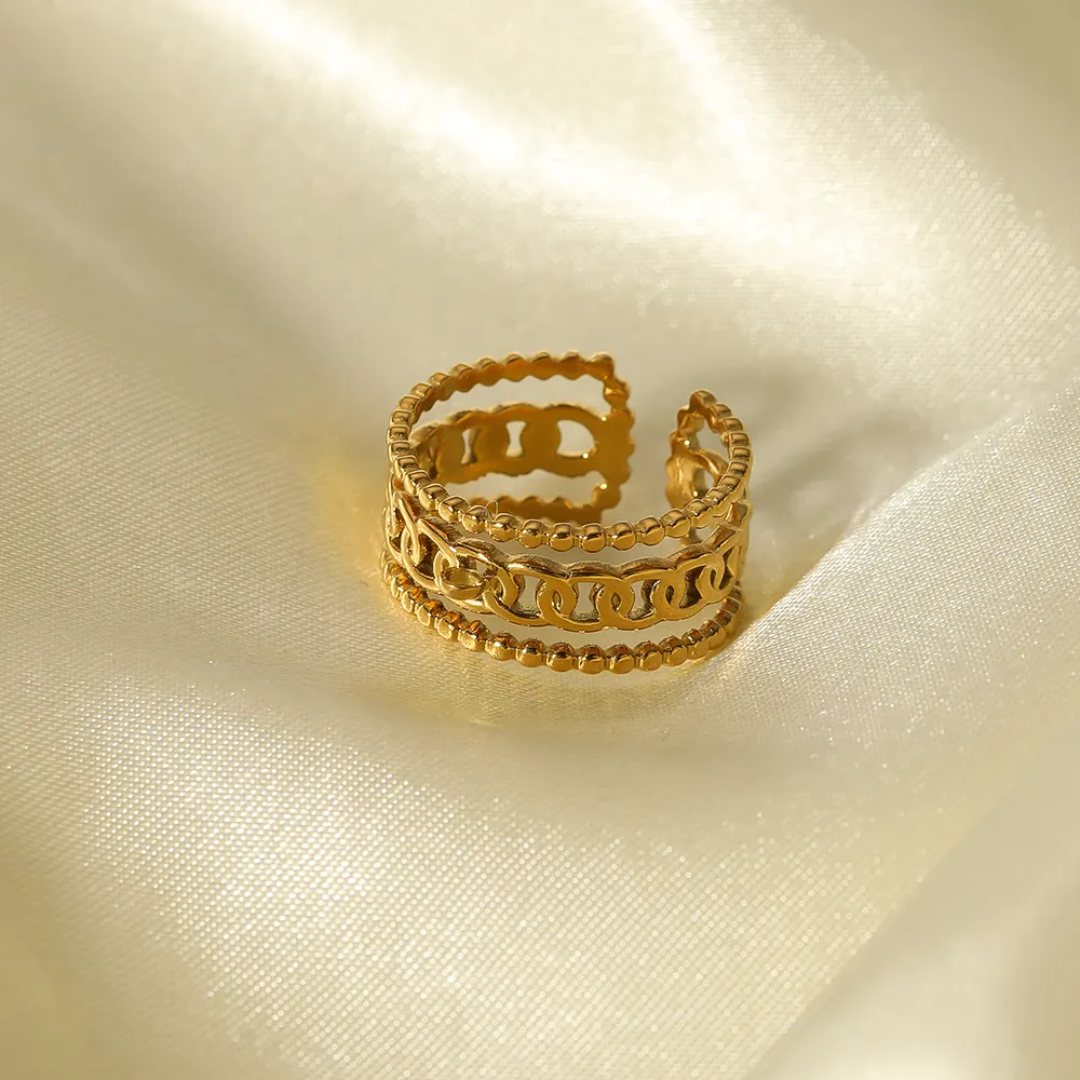 Kristi Linked Gold Ring