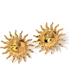 Sunshine Rays Gold Earrings