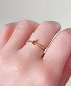 Camilie Dainty Pink Stone Ring