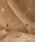 Evil Eye Blue Stone Necklace